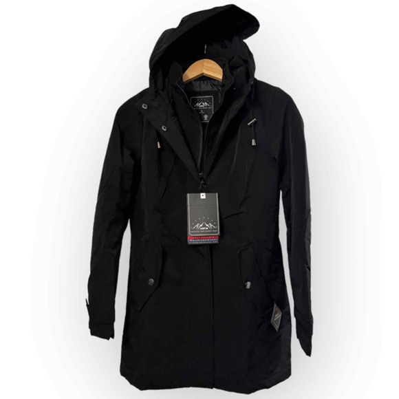 Jackets & Blazers - HFX Ladies’ All Weather Trench Coat - Water and Wind Resistant, Hooded 1093L